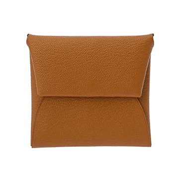 エルメス バスティア ヴェルソ キャラメル/ヴェールフィズ シェーブル ユニセックス 財布 【未使用】【purse】