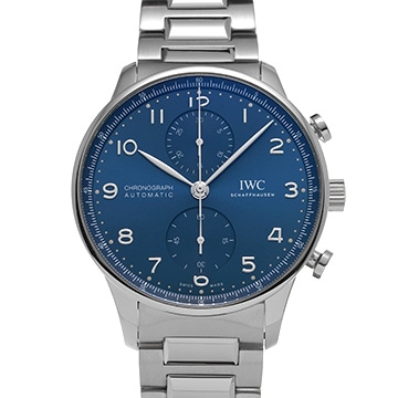 IWC ポルトギーゼ クロノグラフ IW371606 ブルー メンズ 時計 【中古】【wristwatch】