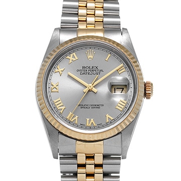 ロレックス デイトジャスト 16233 グレー メンズ 時計 【中古】【wristwatch】