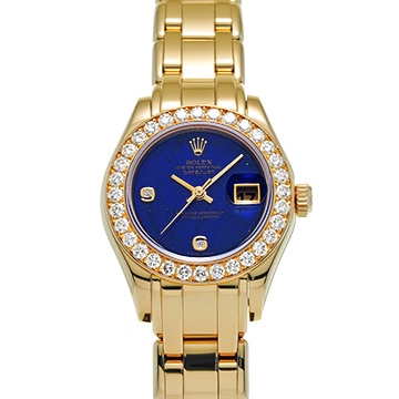 ロレックス レディ デイトジャスト パールマスター 69298 ラピスラズリ/ダイヤモンド レディース 時計 【中古】【wristwatch】