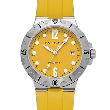 ブルガリ ディアゴノ プロフェッショナル スクーバ DP41SSD イエロー メンズ 時計 【中古】【wristwatch】