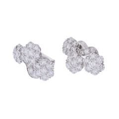 ヴァン クリーフ&アーペル スノーフレイク トロワ フルール ピアス シルバー Pt950プラチナ レディース ジュエリー 【中古】【jewelry】