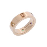 カルティエ ラブリング #52 マルチストーン ゴールド K18イエローゴールド YG レディース ジュエリー 【中古】【jewelry】