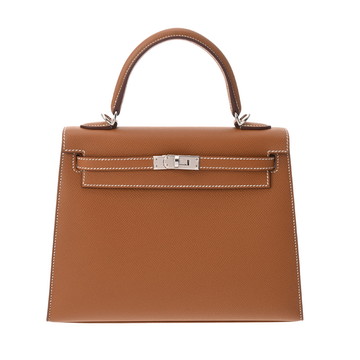 エルメス ケリー 25 外縫い 2WAY ゴールド ヴォーエプソン レディース バッグ 【未使用】【bag】