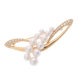 ミキモト パールブローチ ゴールド K18イエローゴールド YG レディース ジュエリー 【中古】【jewelry】