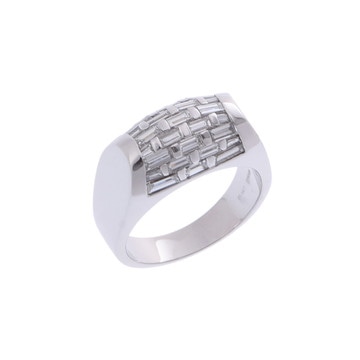 ブルガリ トロンケット リング バケットダイヤ シルバー K18ホワイトゴールド WG レディース ジュエリー 【中古】【jewelry】