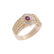 ノーブランド MIWA ルビーリング ゴールド K18イエローゴールド YG レディース ジュエリー 【中古】【jewelry】
