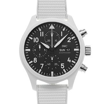 IWC パイロットウォッチ クロノグラフ トップガン レイク タホ IW389105 ブラック メンズ 時計 【中古】【wristwatch】