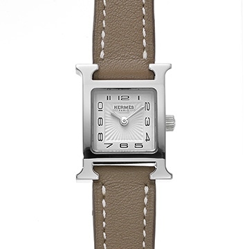 エルメス Hウォッチ ミニ HH1.110.131/WW18 ホワイト レディース 時計 【中古】【wristwatch】