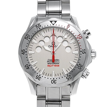 オメガ シーマスター 300 アプネア ジャック・マイヨール 2595.30 シルバー メンズ 時計 【中古】【wristwatch】
