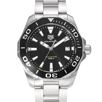 タグ ホイヤー アクアレーサー クォーツ WAY111A.BA0928 ブラック メンズ 時計 【中古】【wristwatch】