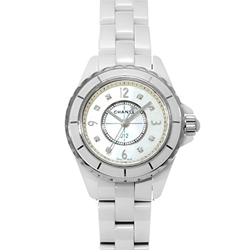 シャネル J12 29MM H2570 ホワイトシェル/ダイヤモンド レディース 時計 【中古】【wristwatch】