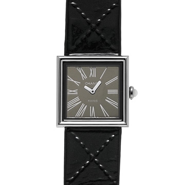 シャネル マドモアゼル 23MM H0721 ブラック/ミラー レディース 時計 【中古】【wristwatch】