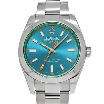 ロレックス ミルガウス 116400GV Zブルー メンズ 時計 【中古】【wristwatch】