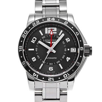 ロンジン アドミラル L3.668.4.56.6 ブラック メンズ 時計 【中古】【wristwatch】