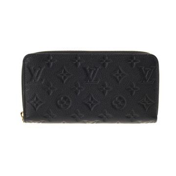 ルイ ヴィトン モノグラムアンプラント ジッピーウォレット ノワール M61864 レザー ユニセックス 財布 【中古】【purse】