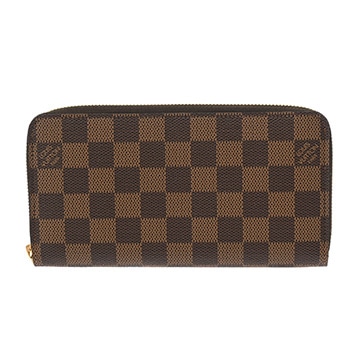 ルイ ヴィトン ダミエ ジッピーウォレット ブラウン N60015 ダミエキャンバス ユニセックス 財布 【中古】【purse】