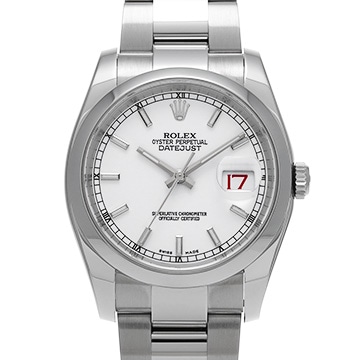 ロレックス デイトジャスト 116200 ホワイト メンズ 時計 【中古】【wristwatch】