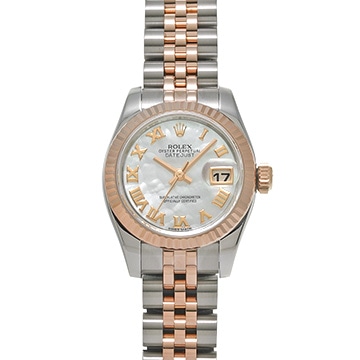 ロレックス デイトジャスト 179171NR ホワイトシェル レディース 時計 【中古】【wristwatch】