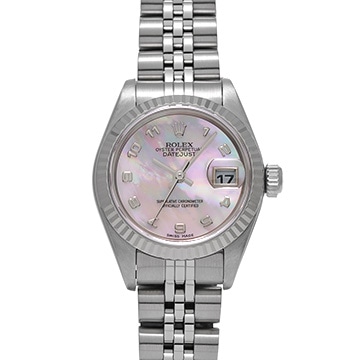 ロレックス デイトジャスト 79174NA ピンクシェル レディース 時計 【中古】【wristwatch】