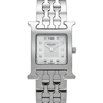エルメス Hウォッチ HH1.210 ホワイトシェル/ダイヤモンド レディース 時計 【中古】【wristwatch】