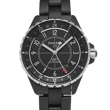 シャネル J12 GMT 41MM H3101 ブラックラッカー メンズ 時計 【中古】【wristwatch】