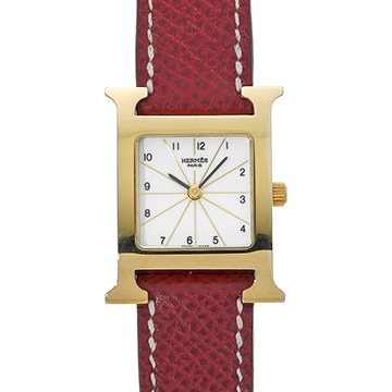 エルメス Hウォッチ HH1.201 ホワイト レディース 時計 【中古】【wristwatch】