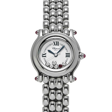 ショパール ハッピースポーツ 27/8250F/21 ホワイト/ダイヤモンド/ルビー レディース 時計 【中古】【wristwatch】