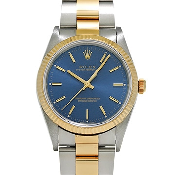 ロレックス オイスターパーペチュアル 34 14233 ブルー メンズ 時計 【中古】【wristwatch】