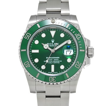 ロレックス サブマリーナ デイト 116610LV グリーン メンズ 時計 【中古】【wristwatch】