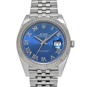 ロレックス デイトジャスト 41 126334 アズーロブルー メンズ 時計 【中古】【wristwatch】