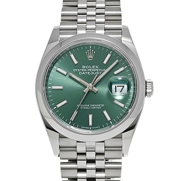 ロレックス デイトジャスト 36 126200 ミントグリーン メンズ 時計 【中古】【wristwatch】