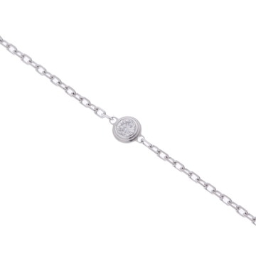カルティエ ダムールブレスレット SM シルバー K18ホワイトゴールド WG レディース ジュエリー 【中古】【jewelry】