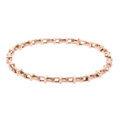 ティファニー Tナローチェーンブレスレット ゴールド K18ピンクゴールド PG レディース ジュエリー 【中古】【jewelry】