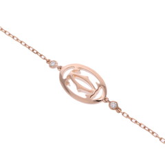 カルティエ ロゴドゥーブル ブレスレット 2PD ゴールド K18ピンクゴールド PG レディース ジュエリー 【中古】【jewelry】