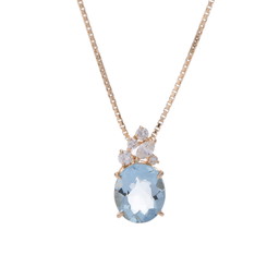 タサキ アクアマリン ネックレス ゴールド K18イエローゴールド YG レディース ジュエリー 【中古】【jewelry】