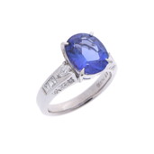 ノーブランド タンザナイトリング シルバー Pt900プラチナ レディース ジュエリー 【中古】【jewelry】
