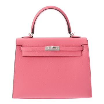 エルメス ケリー 25 外縫い 2WAY ローズアザレ ヴォーエプソン レディース バッグ 【中古】【bag】