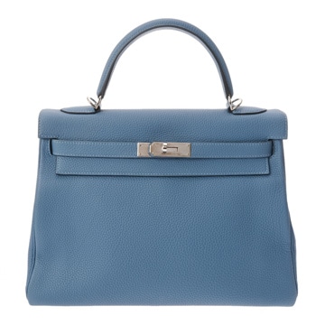 エルメス ケリー 32 内縫い 2WAY アズール トゴ レディース バッグ 【中古】【bag】