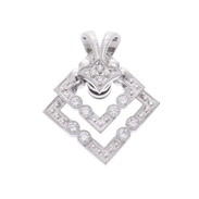ウォルサム スクエア スウィング ペンダントトップ シルバー K18ホワイトゴールド WG レディース ジュエリー 【中古】【jewelry】