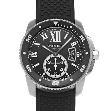 カルティエ カリブル ドゥ カルティエ ダイバー W7100056 ブラック メンズ 時計 【中古】【wristwatch】