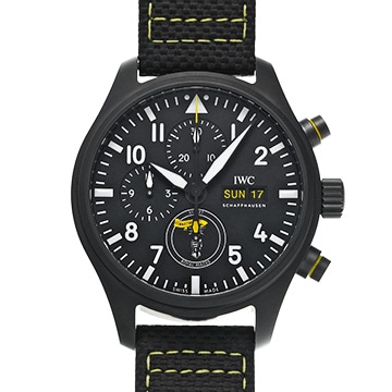 IWC パイロット・ウォッチ・クロノグラフ ロイヤル・メイセス IW389107 ブラック メンズ 時計 【中古】【wristwatch】