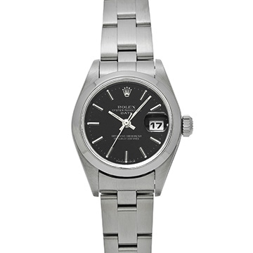 ロレックス オイスターパーペチュアル デイト 79160 ブラック レディース 時計 【中古】【wristwatch】