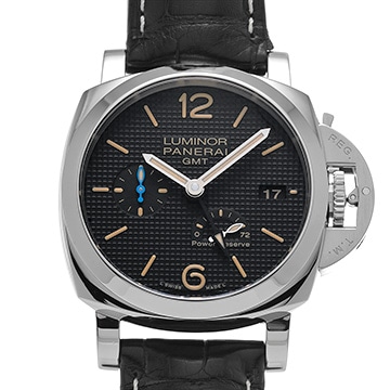 パネライ ルミノール 1950 3デイズ GMT パワーリザーブ オートマティック アッチャイオ PAM01537 ブラック メンズ 時計 【中古】【wristwatch】