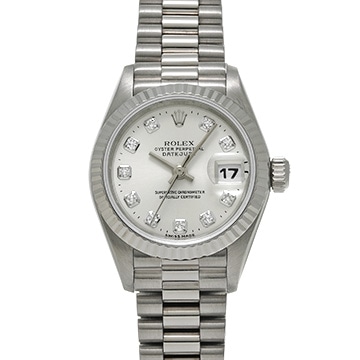 ロレックス デイトジャスト 69179G シルバー/ダイヤモンド レディース 時計 【中古】【wristwatch】