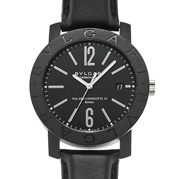 ブルガリ ブルガリブルガリ カーボンゴールド BB40CL ブラック メンズ 時計 【中古】【wristwatch】