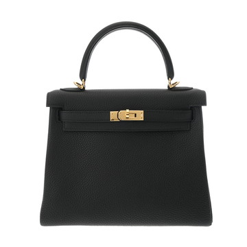エルメス ケリー 25 内縫い 2WAY   ブラック トゴ レディース バッグ 【未使用】【bag】