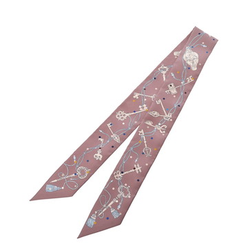 エルメス ツイリー LES CLES A POIS マロングラッセ 063871S シルク100％ レディース 【未使用】【other】
