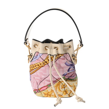フェンディ FENDI×VERSACE モントレゾール マルチカラー 8BS010 ナイロン/レザー レディース バッグ 【中古】【bag】