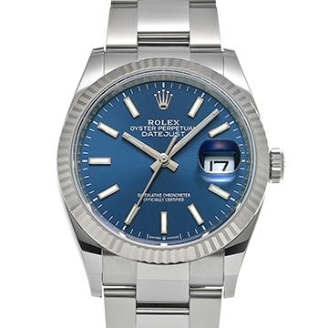 ロレックス デイトジャスト 36 126234 ブライトブルー メンズ 時計 【中古】【wristwatch】